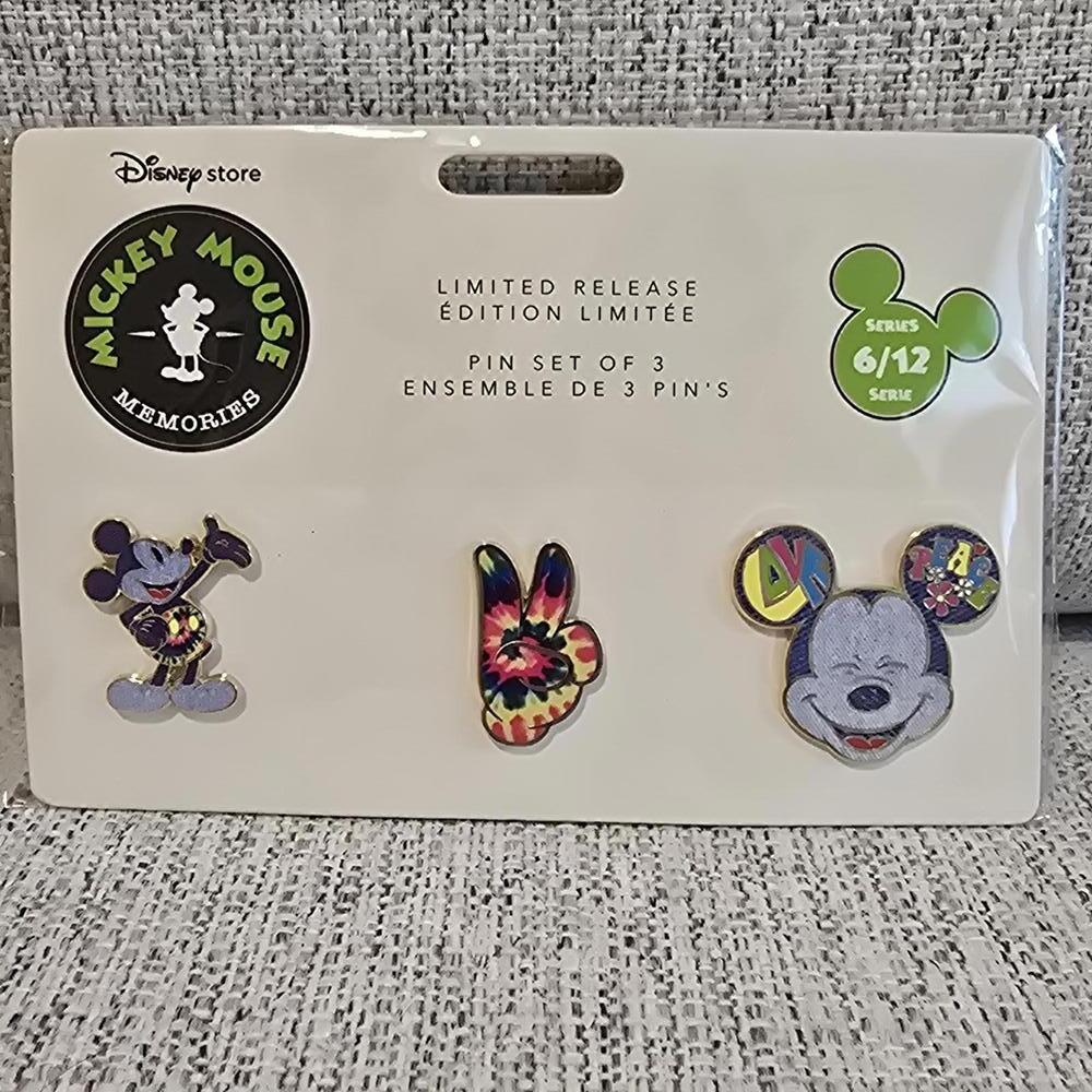 NEW Limited Release Disney Store Mickey Mouse Memories 2018 June Pin Set of 3